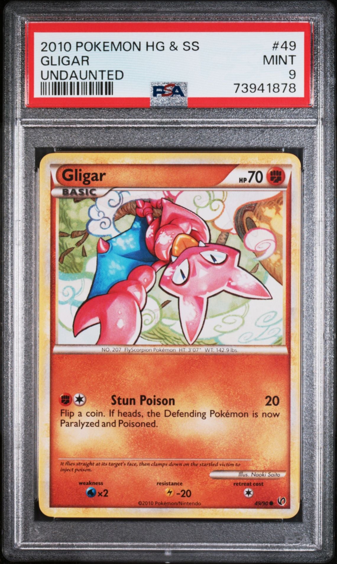 Gligar #49 Undaunted PSA 9 - forside