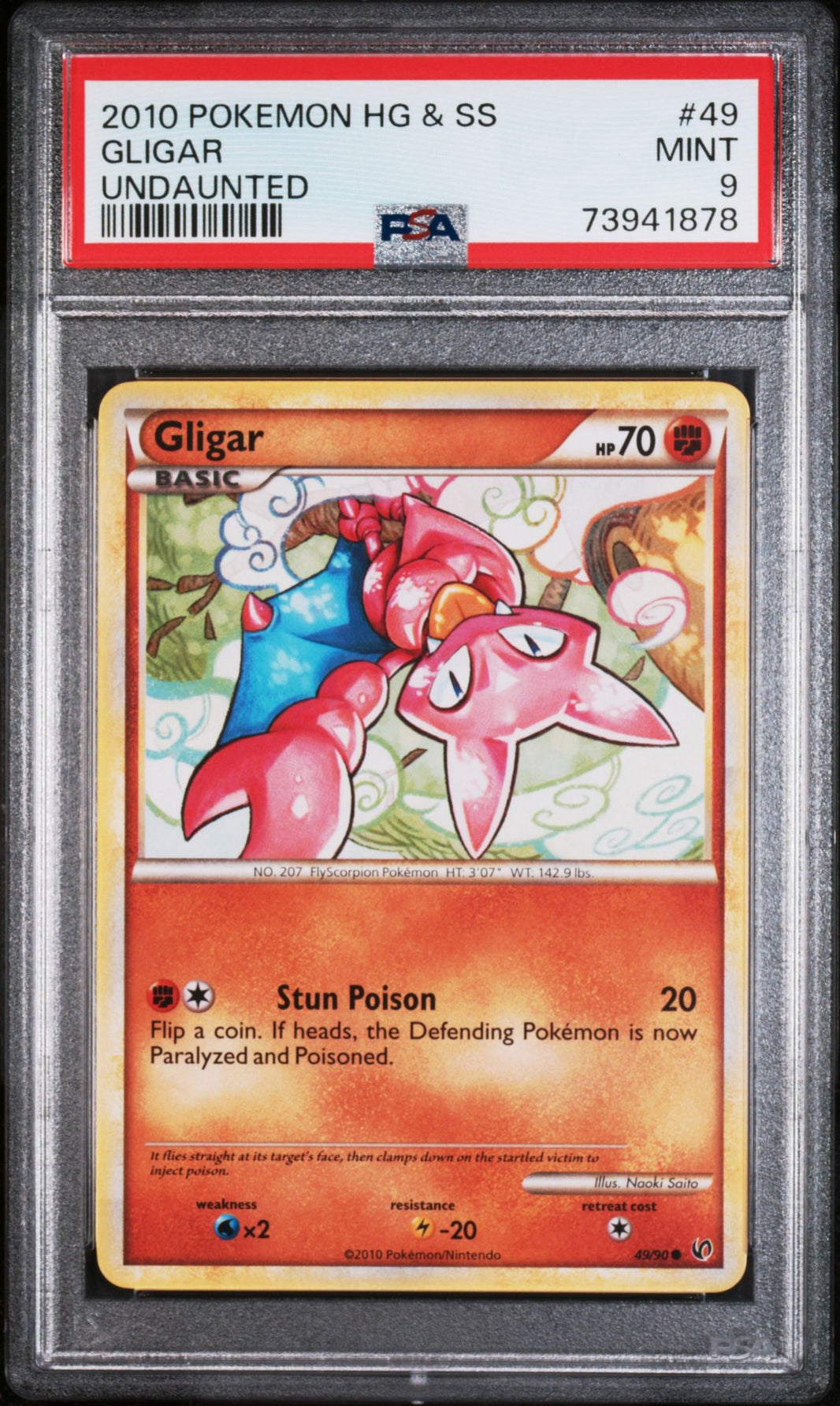 Gligar #49 Undaunted PSA 9 - forside