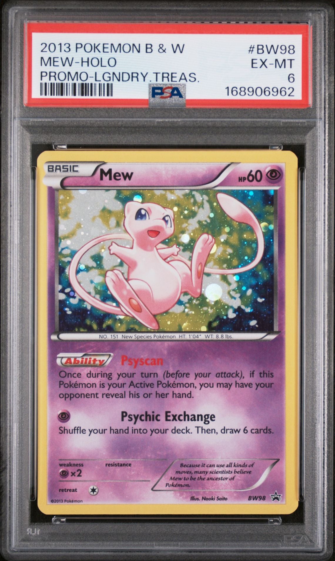 Mew #BW98 Black & White Promos PSA 6 - forside