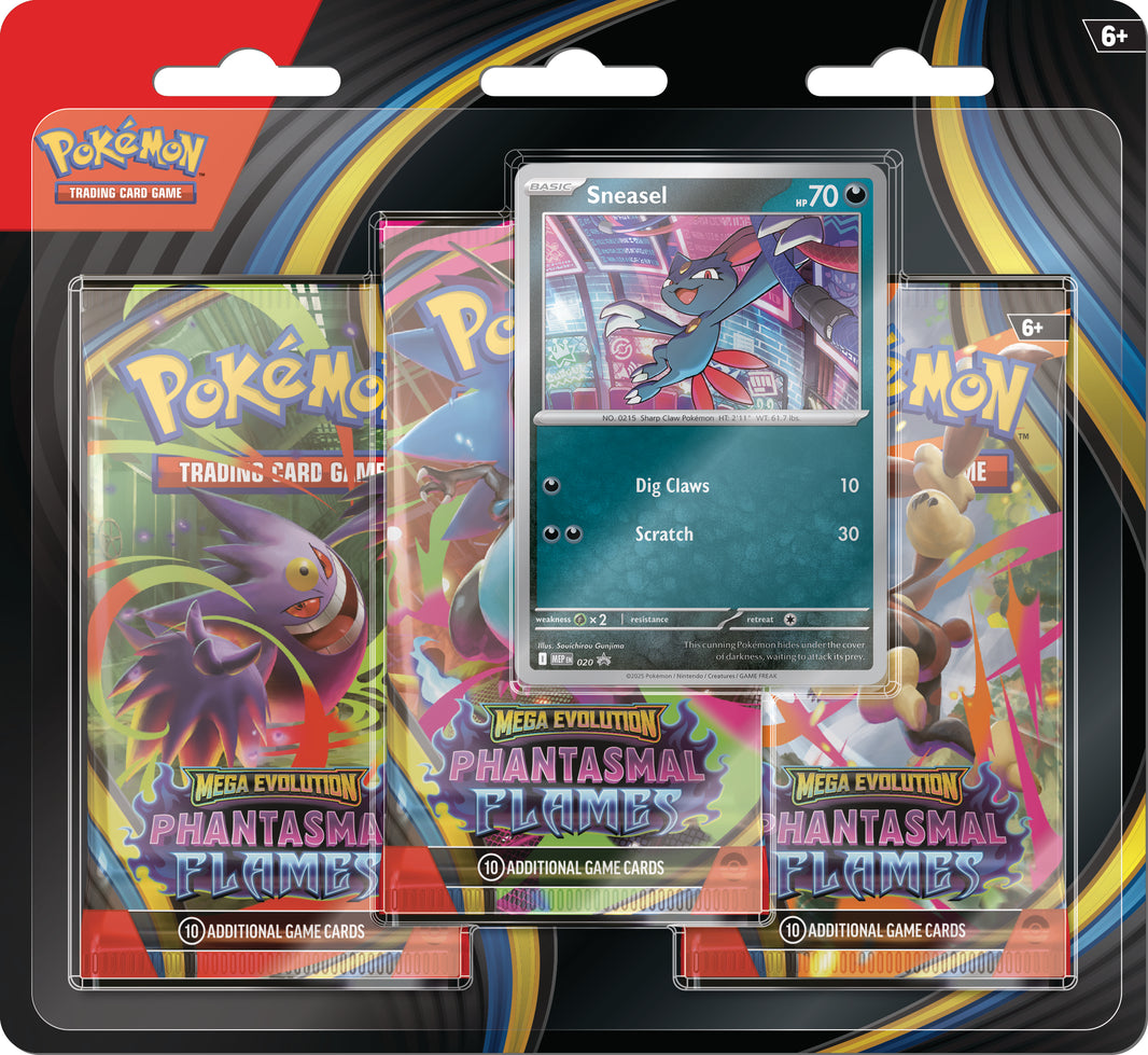 Pokémon TCG: Mega Evolution: Phantasmal Flames 3-Pack Blister Pack