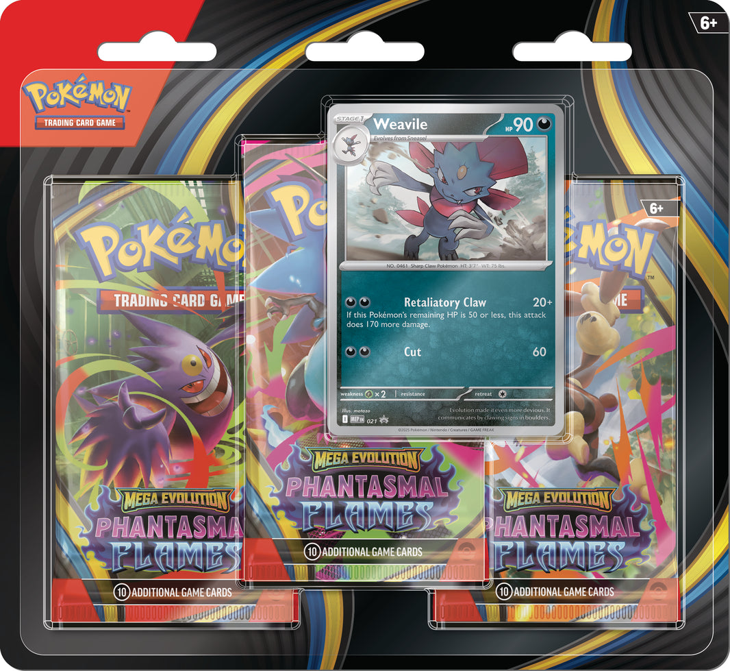 Pokémon TCG: Mega Evolution: Phantasmal Flames 3-Pack Blister Pack
