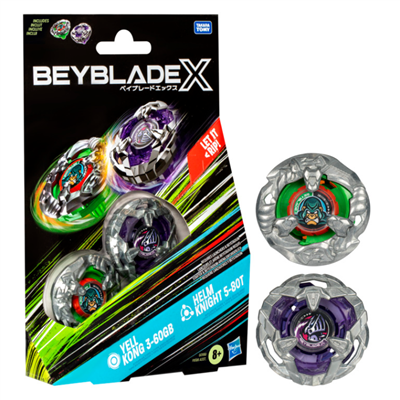 Beyblade X Yell Kong 3-60GB Helm Knight 5-80T Top Dual Pack Set Legetøj