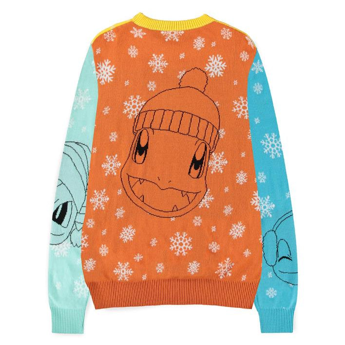 Pokemon Pikachu og Kanto Starters Christmas Jumper Julesweater Toj