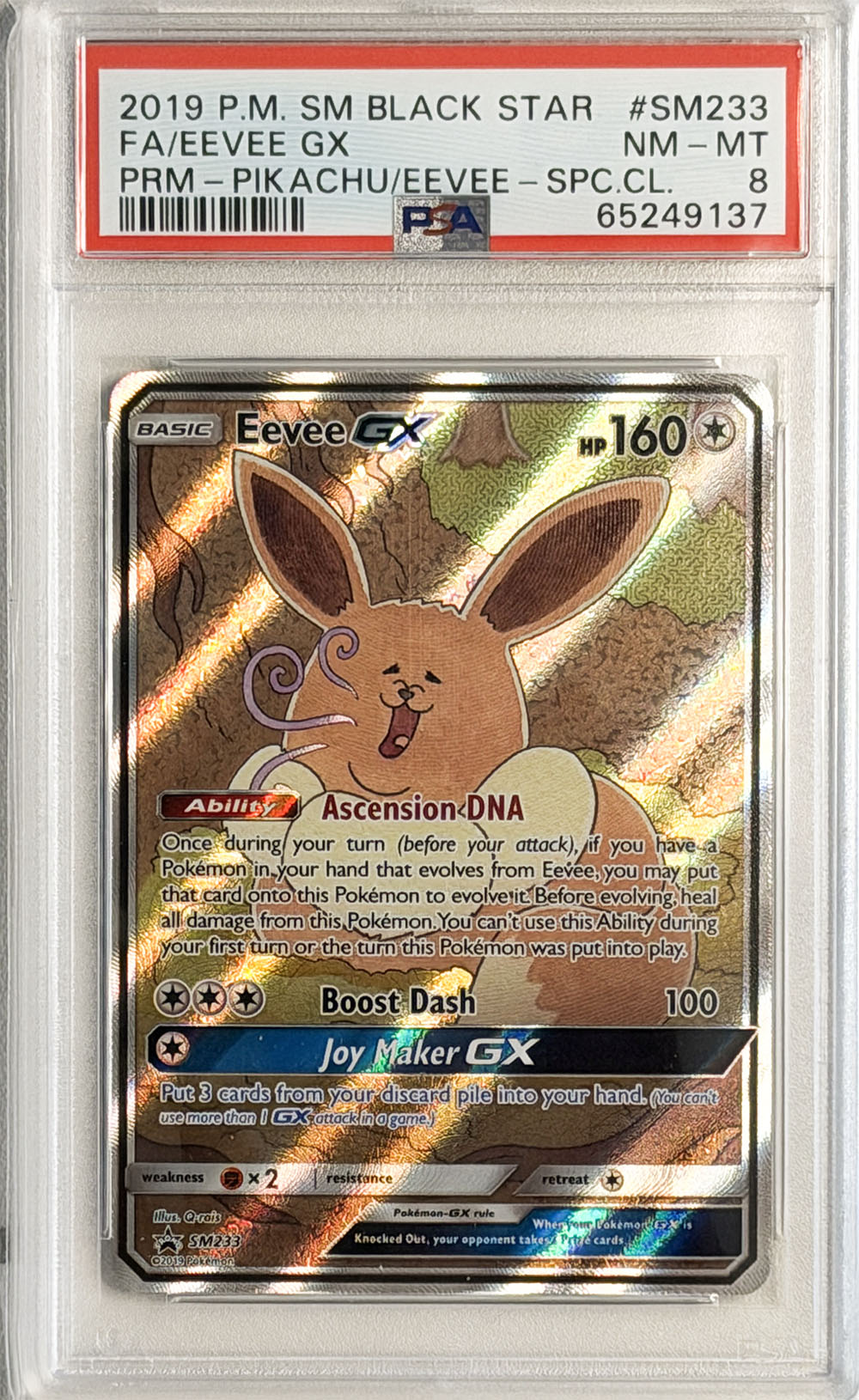 Eevee GX #SM233 PSA 8 - forside