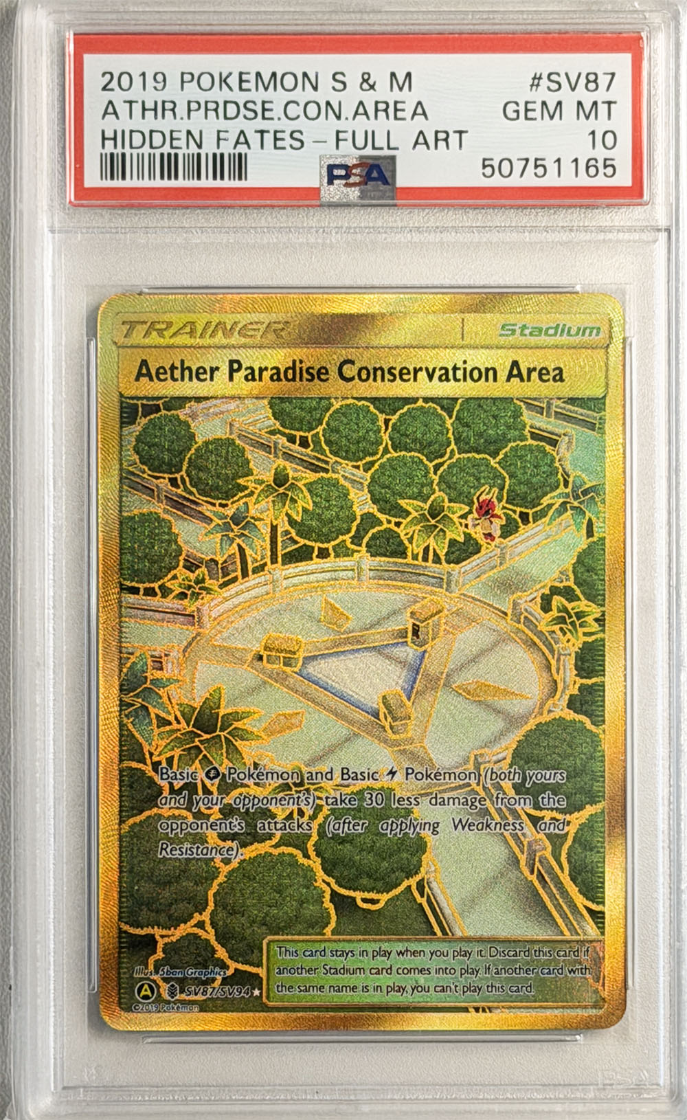 Aether Paradise #SV87 Hidden Fates PSA 10 - forside