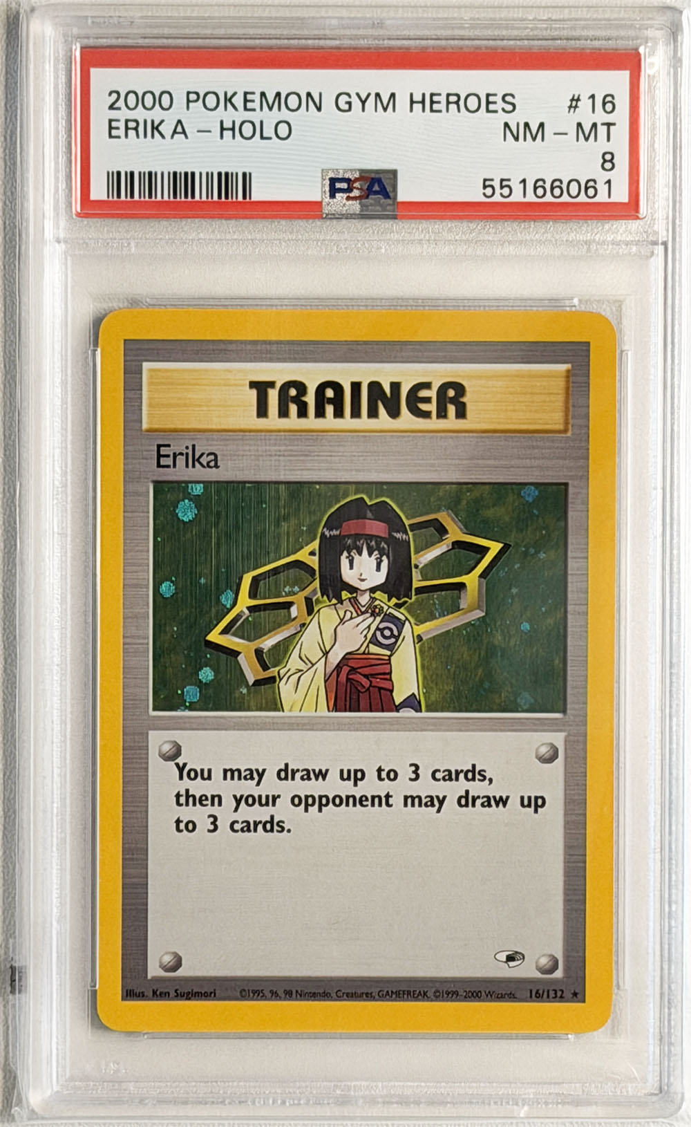 Erika #16 Gym Heroes PSA 8 - forside