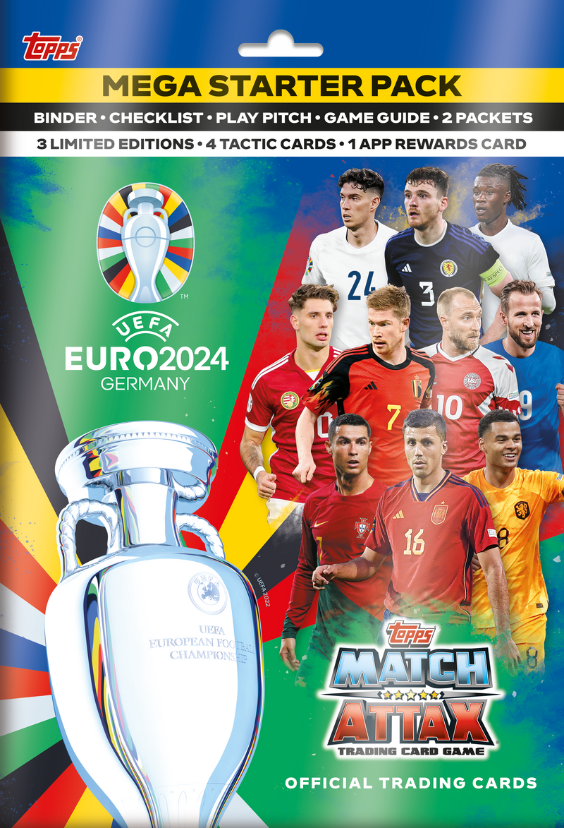 Topps Match Attax Fodboldkort EURO 2024 Mega Starter Pack