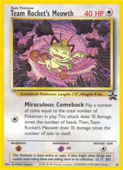 Team Rocket's Meowth - Wizards Black Star Promos (Promo) [WP-18]