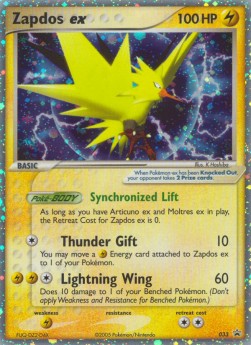 Zapdos ex - Nintendo Black Star Promos (Promo) [NP-33]