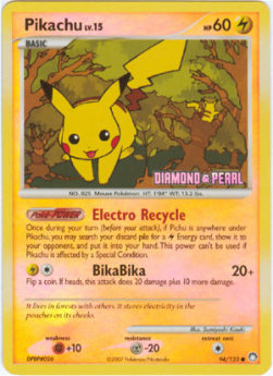 Pikachu Lv.15 - Burger King DP Promos 2008 (Promo) [BKPR-MT 94]