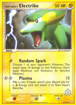 Team Aqua's Electrike (Random Spark) - EX Team Magma vs Team Aqua (Uncommon) [MA-27]