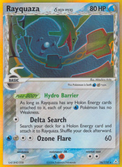 Rayquaza δ Delta Species (Hydro Barrier) - EX Holon Phantoms (Holo Rare) [HP-16]