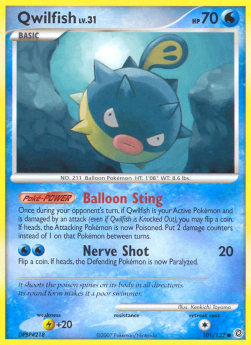 Qwilfish Lv.31 - Secret Wonders (Common) [SW-101]