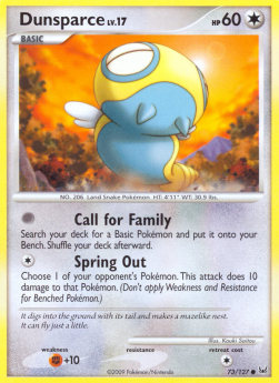 Dunsparce Lv.17 - Platinum (Common) [PL-73]