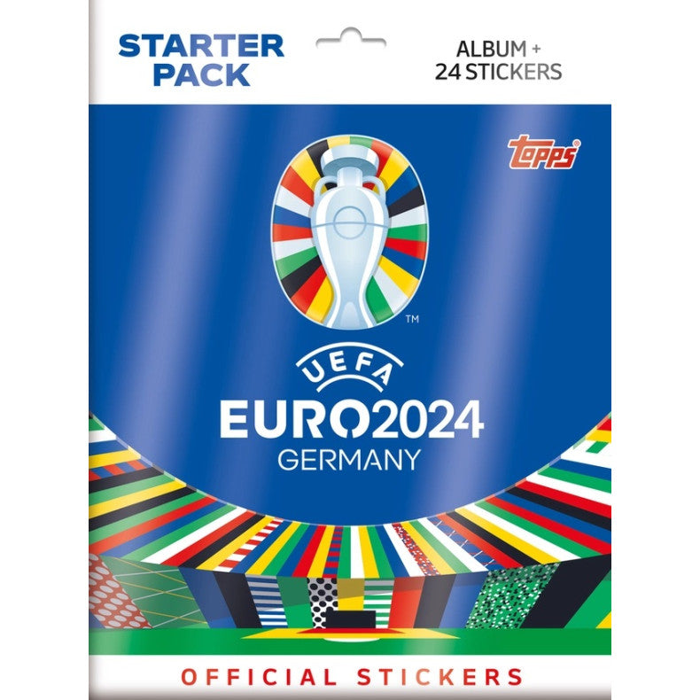 Topps Match Attax Fodbold Klistermærker EURO 2024 Stickers Album Starter Pack Kortspil