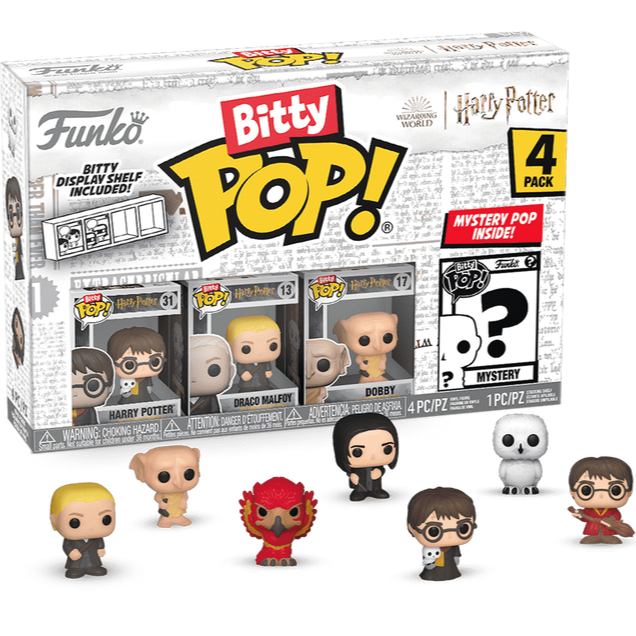 Funko Bitty POP! - Harry Potter: Harry 4-Pack Action- Og Legetøjsfigurer Funko