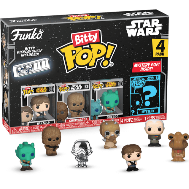 Funko Bitty POP! - Star Wars: Han Solo 4-Pack Action- Og Legetøjsfigurer Funko