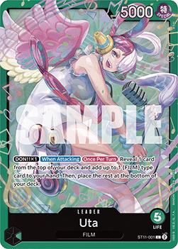 Uta ( ST11-001) - Starter Deck: Green Uta (Leader) [ST-16-ST11-001]