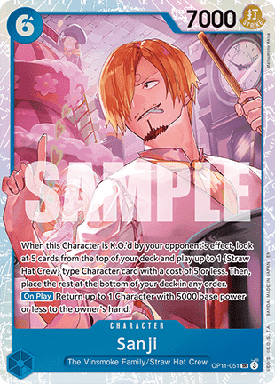 Sanji (OP11-051) (V.1) - A Fist of Divine Speed (Super Rare) [OP11-051]