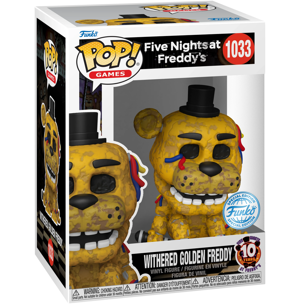 Funko POP! - Five Nights at Freddy's: Withered Golden Freddy #1033 (Special Edition) Figur