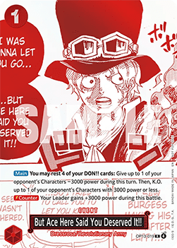 But Ace Here Said You Deserved It!! (OP13-019) (V.1) - Unnumbered Promos (Rare) [UP-OP13-019]