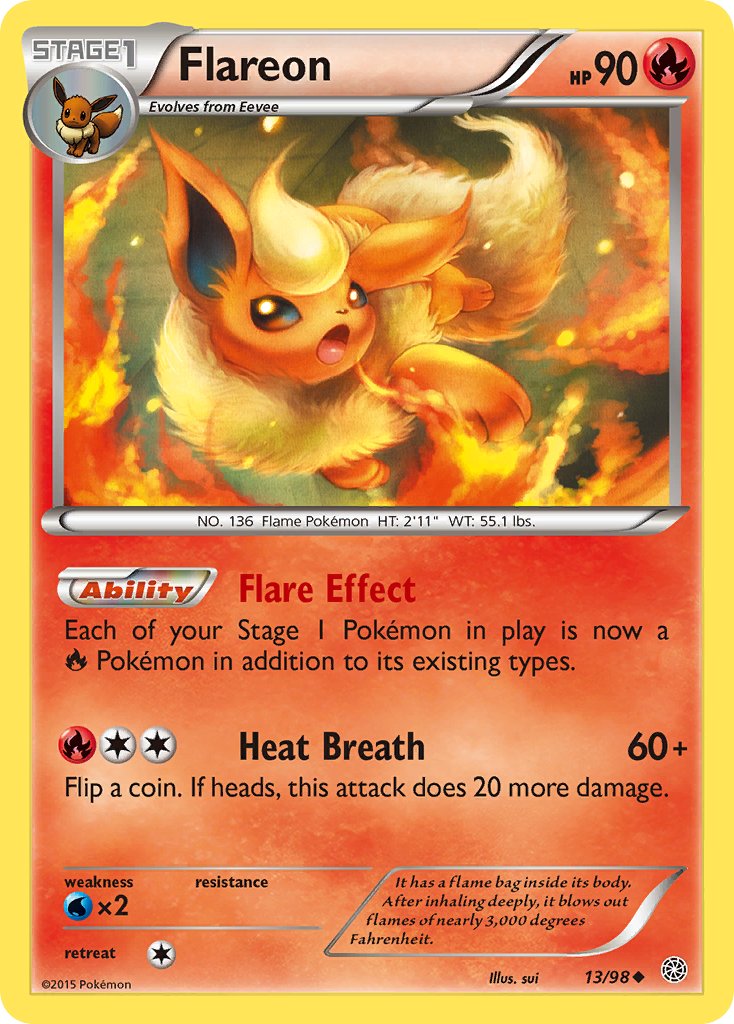 Flareon - Ancient Origins (Uncommon) [AOR-13] English / Near Mint / Normal