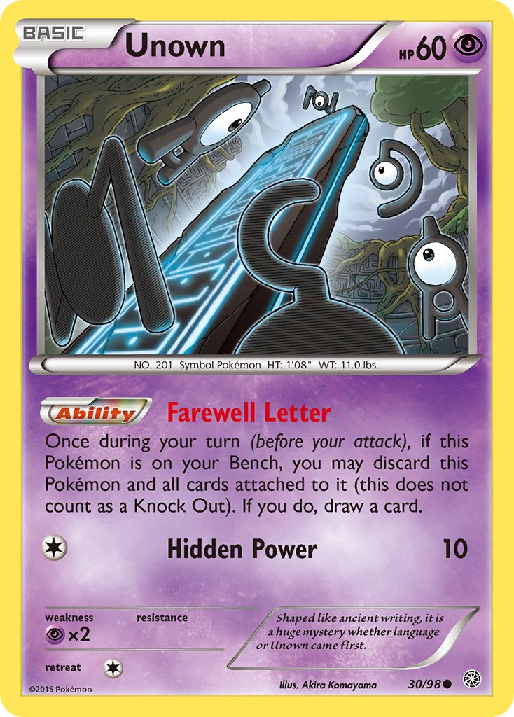 Unown - Ancient Origins (Common) [AOR-30] English / Near Mint / Normal
