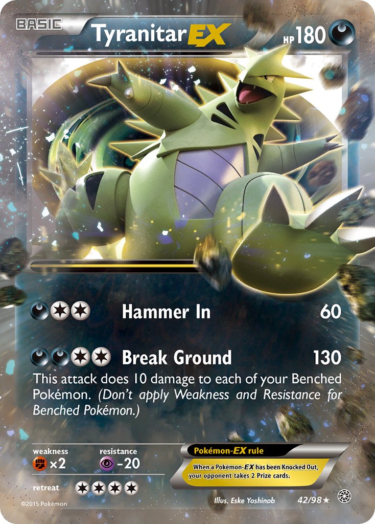 Tyranitar EX - Ancient Origins (Ultra Rare) [AOR-42] English / Near Mint / Normal