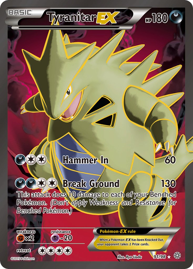 Tyranitar EX - Ancient Origins (Ultra Rare) [AOR-91] English / Near Mint / Normal