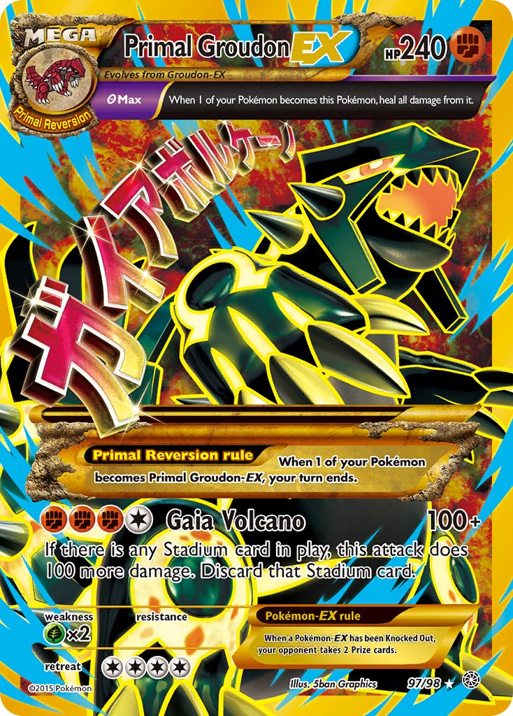 Primal Groudon EX - Ancient Origins (Ultra Rare) [AOR-97] English / Near Mint / Normal