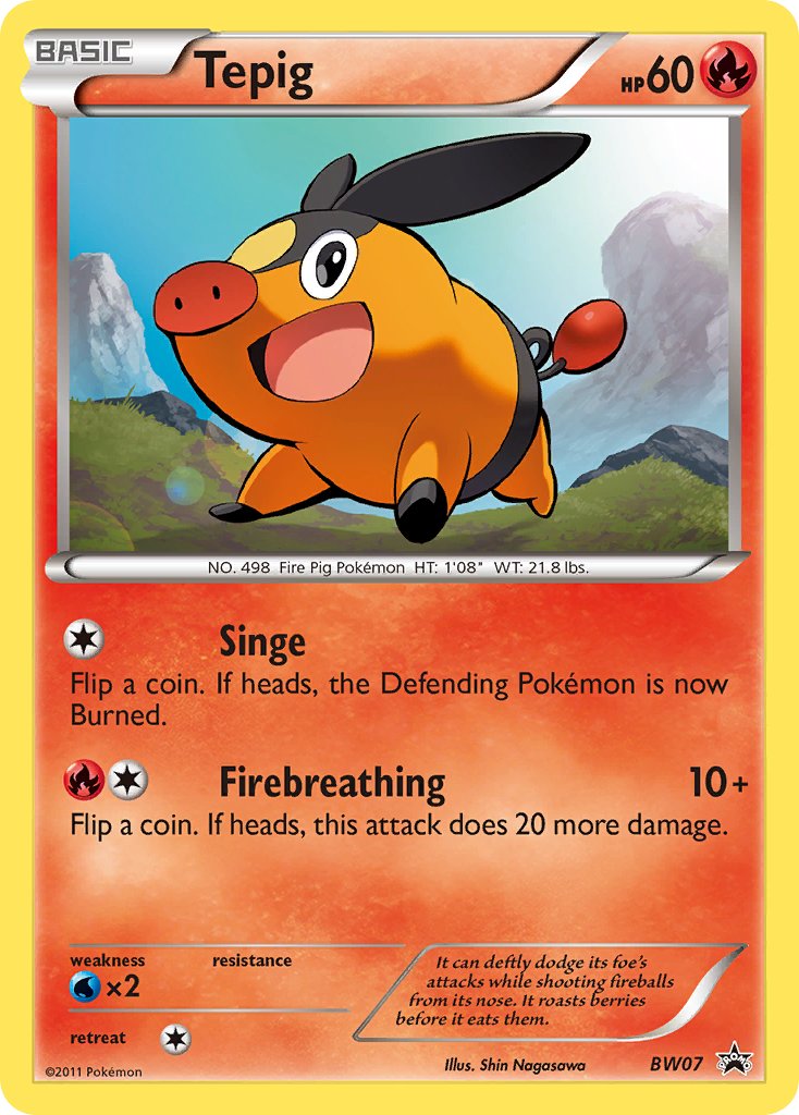 Tepig - BW Black Star Promos (Promo) [BW-07] English / Near Mint / Normal