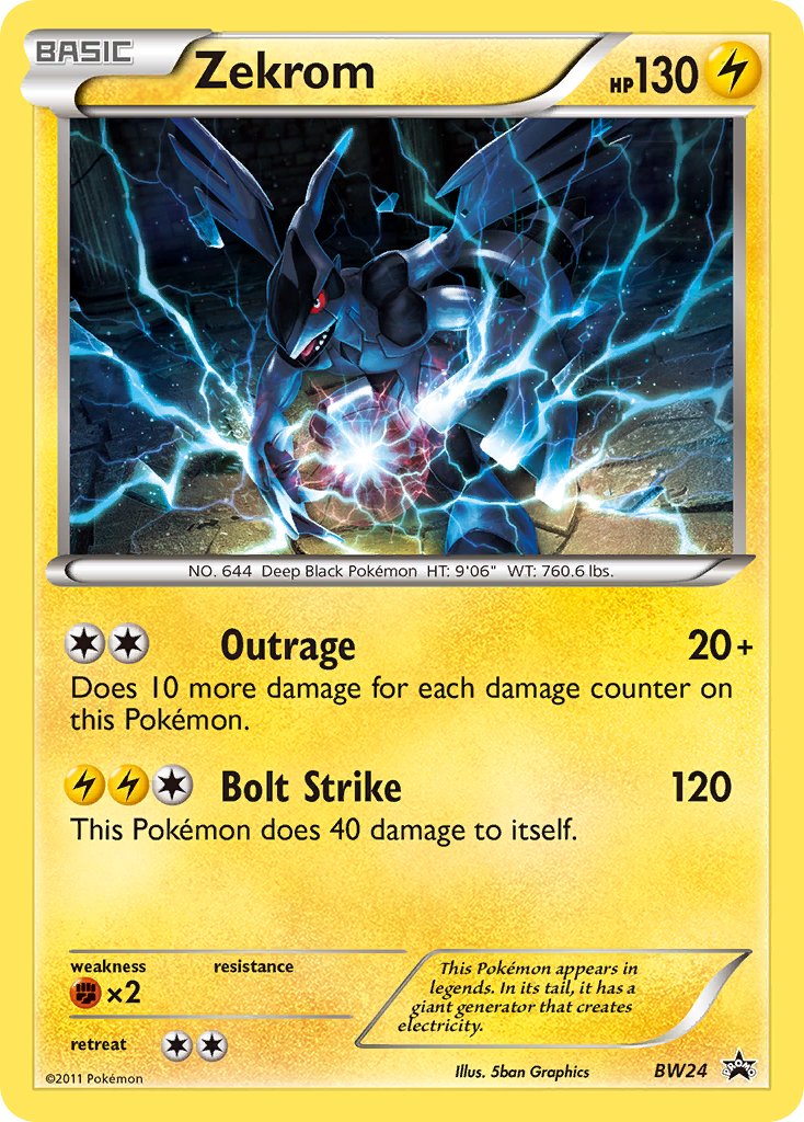Zekrom - BW Black Star Promos (Promo) [BW-24] English / Near Mint / Normal