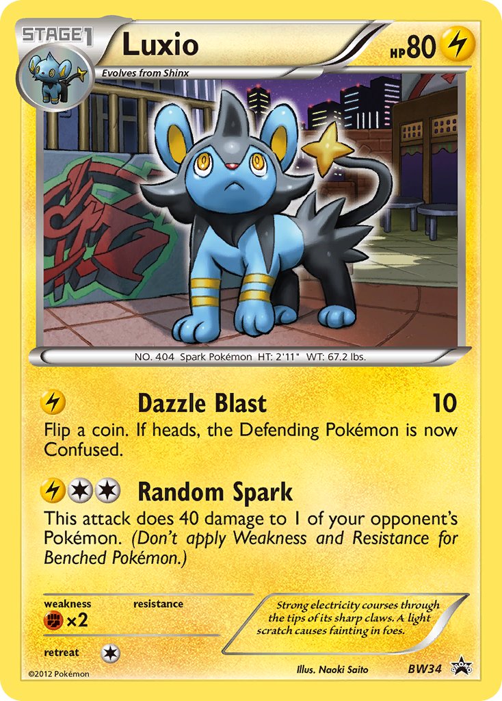 Luxio - BW Black Star Promos (Promo) [BW-34] English / Near Mint / Normal