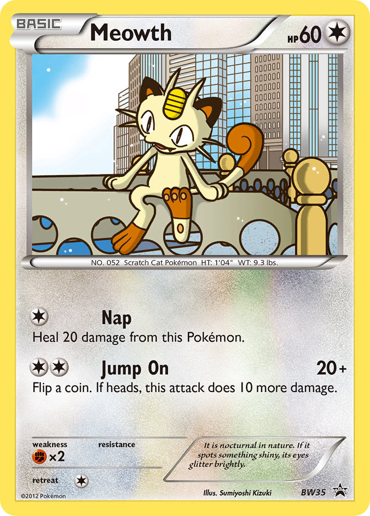 Meowth - BW Black Star Promos (Promo) [BW-35] English / Near Mint / Normal