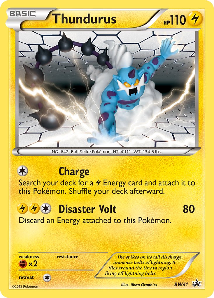 Thundurus - BW Black Star Promos (Promo) [BW-41] English / Near Mint / Normal