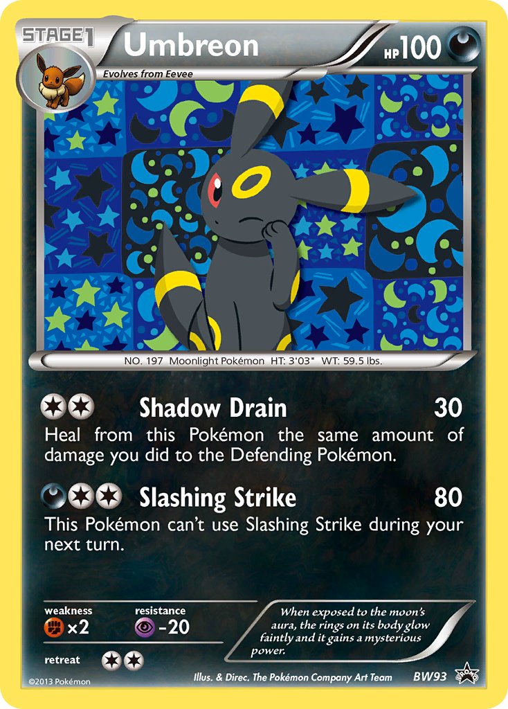 Umbreon - BW Black Star Promos (Promo) [BW-93] English / Near Mint / Normal