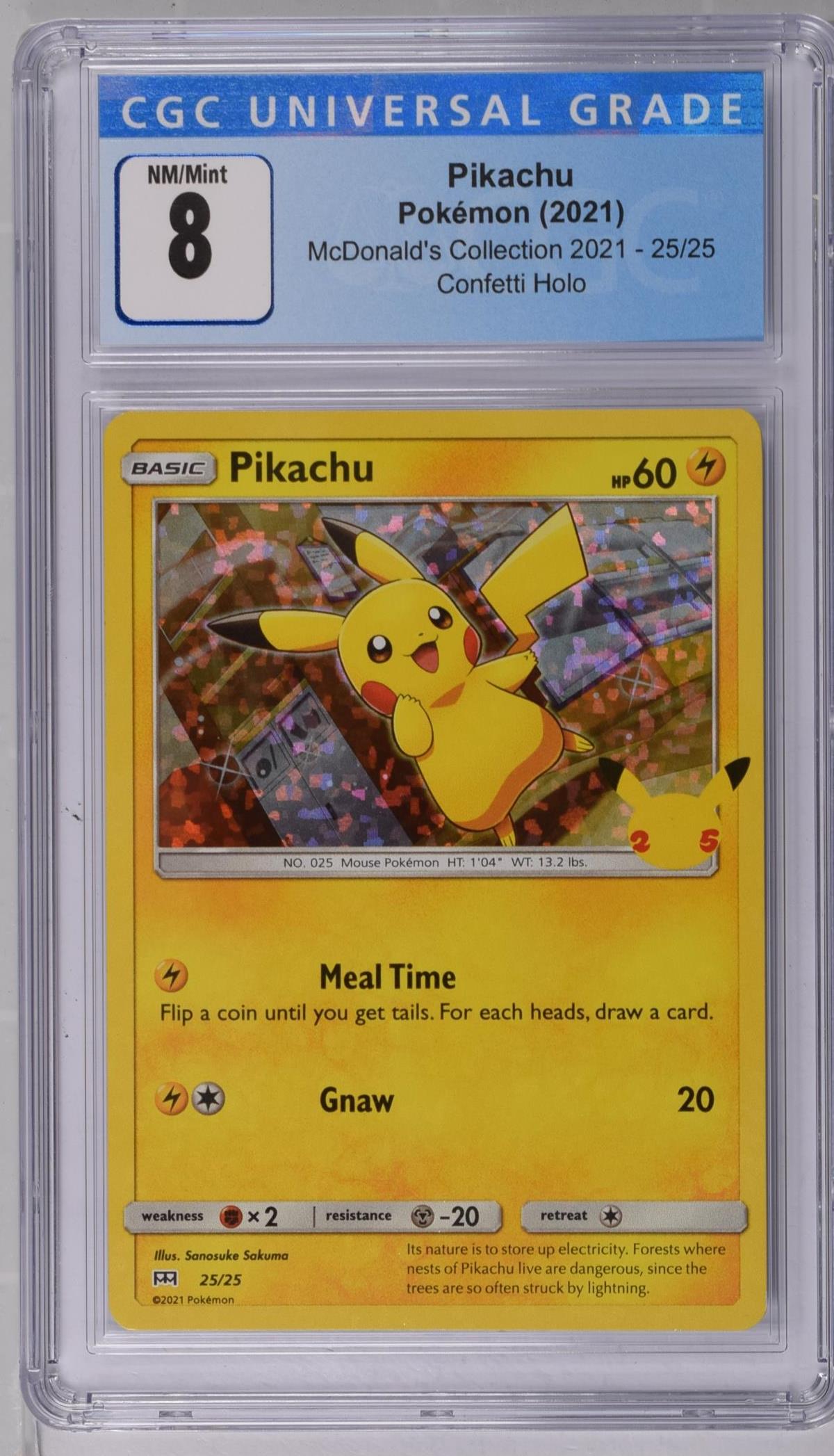 Pikachu #25 McDonald's Collection 2021 CGC 8 - forside