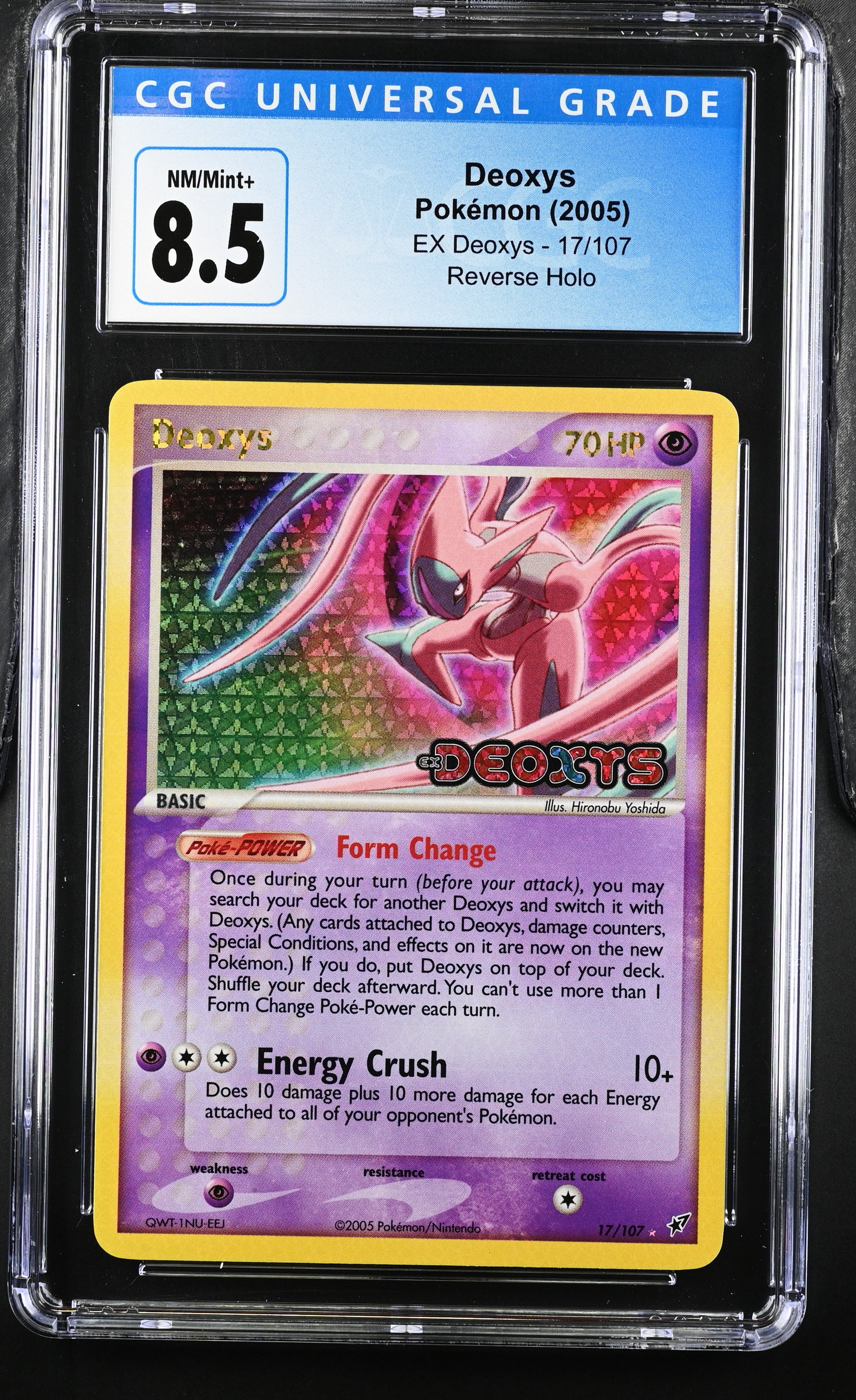 Deoxys #17 Stamped Holo EX Deoxys CGC 8.5 - forside
