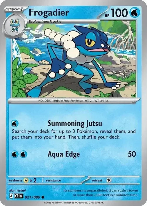 Frogadier - Chaos Rising (Common) [CRI-021] English / Near Mint / Normal