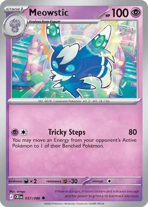 Meowstic - Chaos Rising (Uncommon) [CRI-037] English / Near Mint / Normal