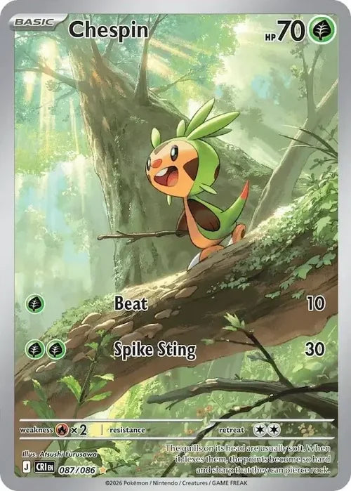 Chespin - Chaos Rising (Illustration Rare) [CRI-087] English / Near Mint / Normal