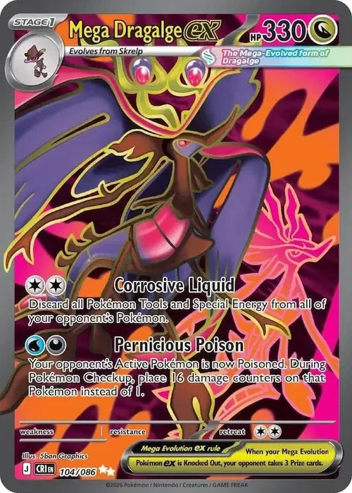 Mega Dragalge ex - Chaos Rising (Ultra Rare) [CRI-104] English / Near Mint / Normal