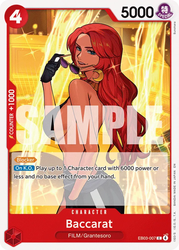 Baccarat (EB03-007) (V.1) - Heroines Edition (Common) [EB03-007] English / Near Mint / Normal