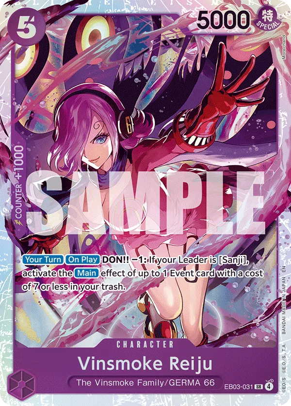 Vinsmoke Reiju (EB03-031) (V.1) - Heroines Edition (Super Rare) [EB03-031] English / Near Mint / Normal