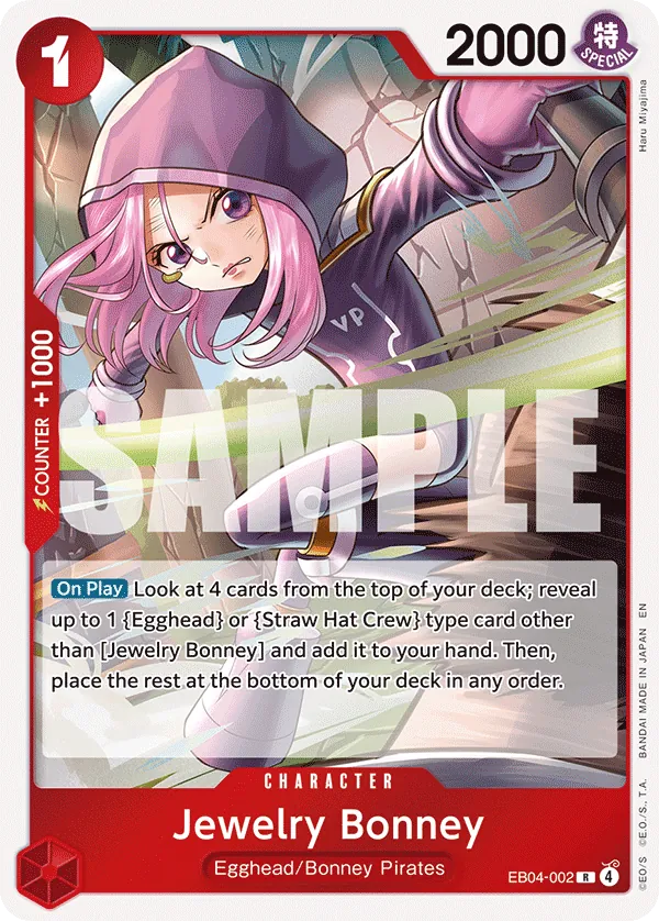 Jewelry Bonney (EB04-002) (V.1) - Adventure on Kami’s Island (Rare) [OP15-EB04-002] English / Near Mint / Normal