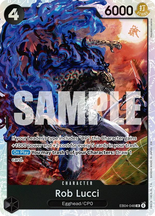 Rob Lucci (EB04-048) (V.1) - Adventure on Kami’s Island (Super Rare) [OP15-EB04-048] English / Near Mint / Normal