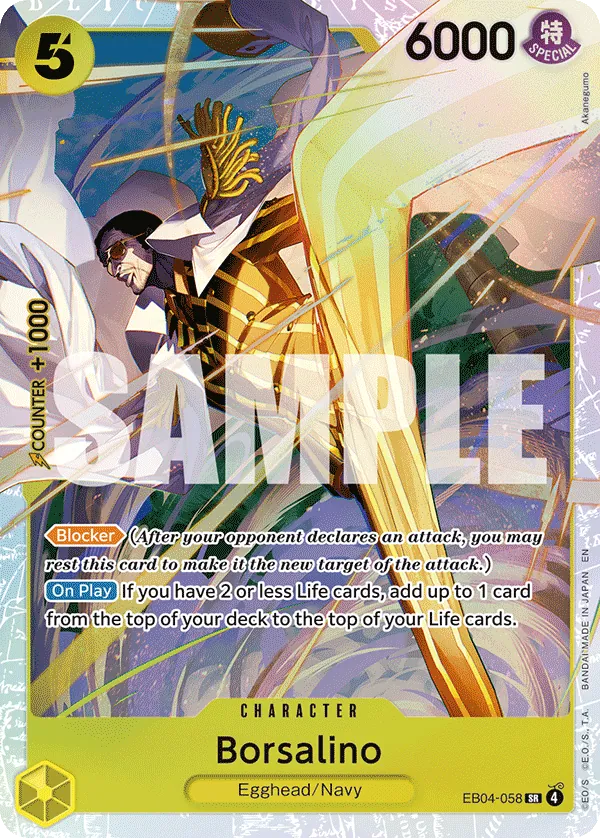 Borsalino (EB04-058) (V.1) - Adventure on Kami’s Island (Super Rare) [OP15-EB04-058] English / Near Mint / Normal