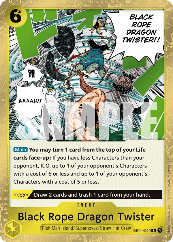 Black Rope Dragon Twister (EB04-059) - Adventure on Kami’s Island (Rare) [OP15-EB04-059] English / Near Mint / Normal