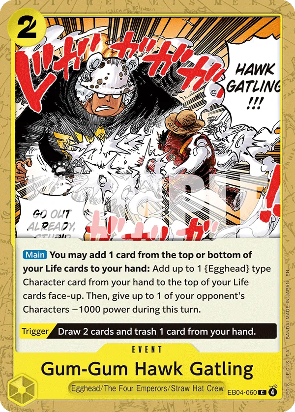 Gum-Gum Hawk Gatling (EB04-060) - Adventure on Kami’s Island (Common) [OP15-EB04-060] English / Near Mint / Normal