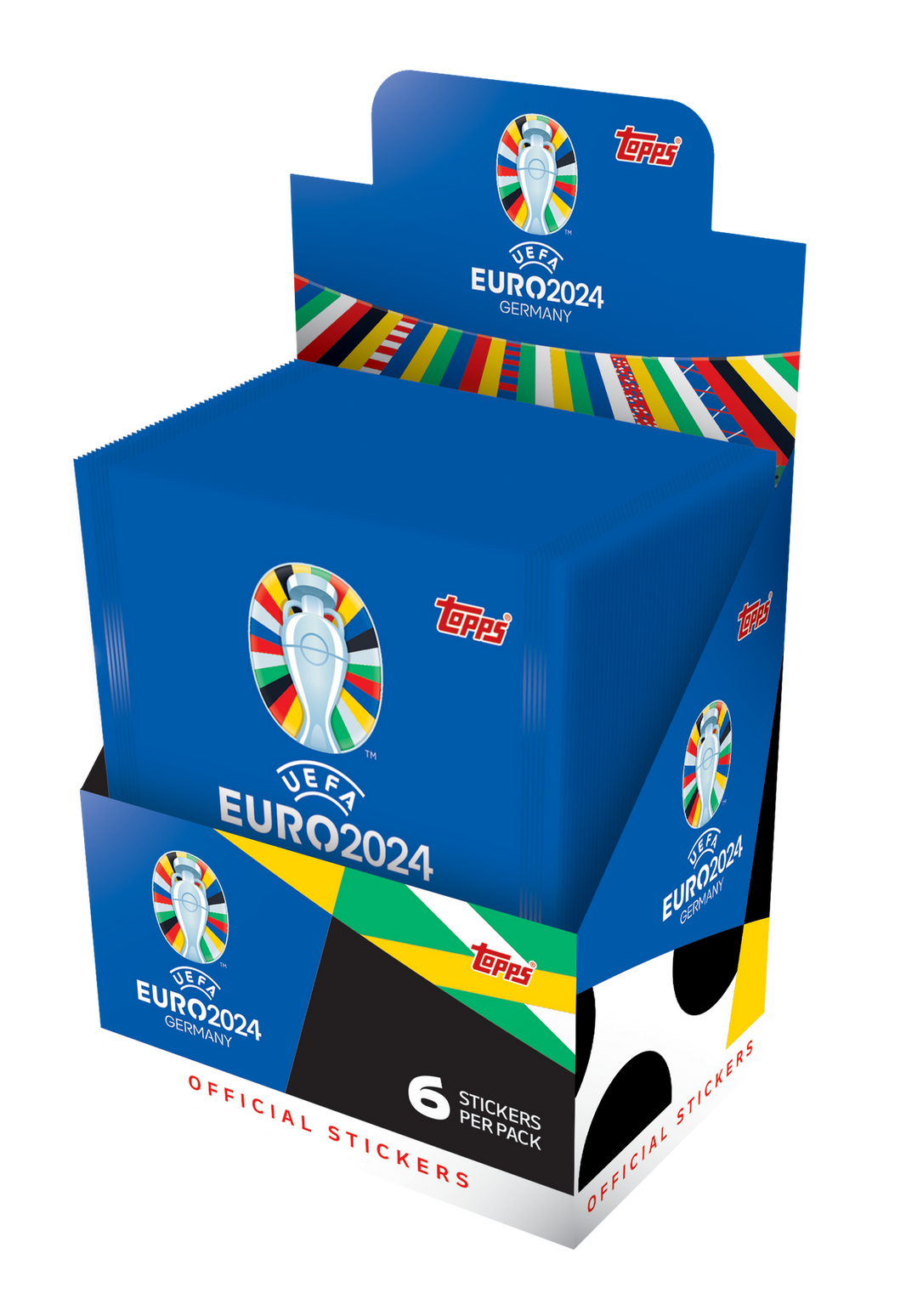 Topps Match Attax Fodbold Klistermærker EURO 2024 Stickers Booster Display Box Kortspil